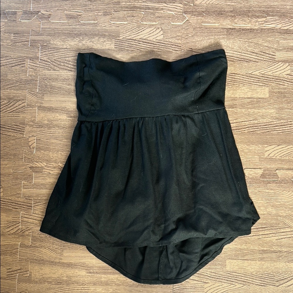 PACSUN BLACK STRAPLESS TIE TOP SIZE SMALL